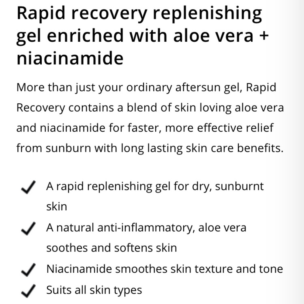 Rapid Recovery After Sun Gel w/ Aloe Vera - NEW! - Picture 4 of 5